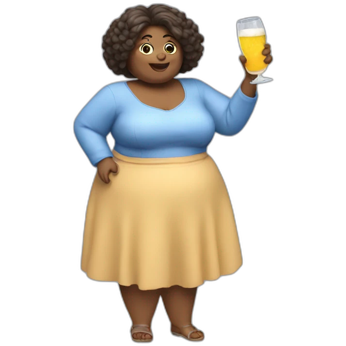 Fat Lizzie partying emoji