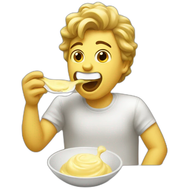 jamie eating mayonnaise emoji