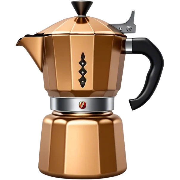 Cinematic Realistic Moka Pot Pop Culture Emoji, featuring an iconic Italian coffee maker rendered with classic charm and warm, inviting lighting. emoji