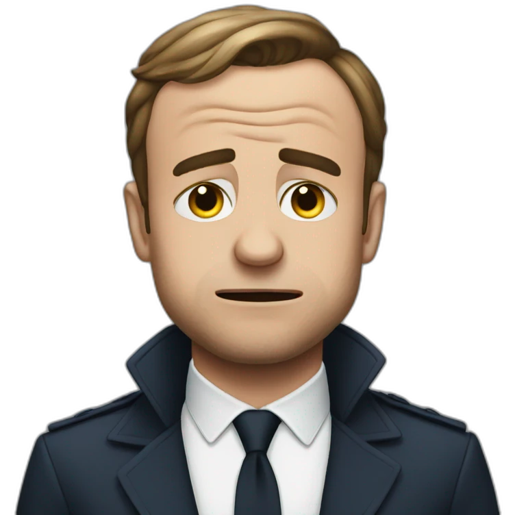 macron crying emoji