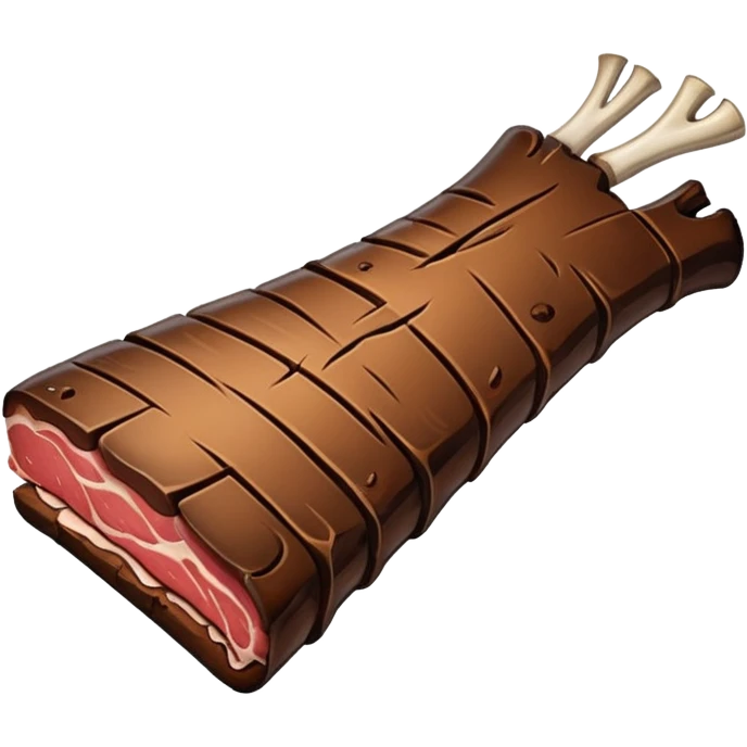 a single smoked beef rib thinner with the bone emoji