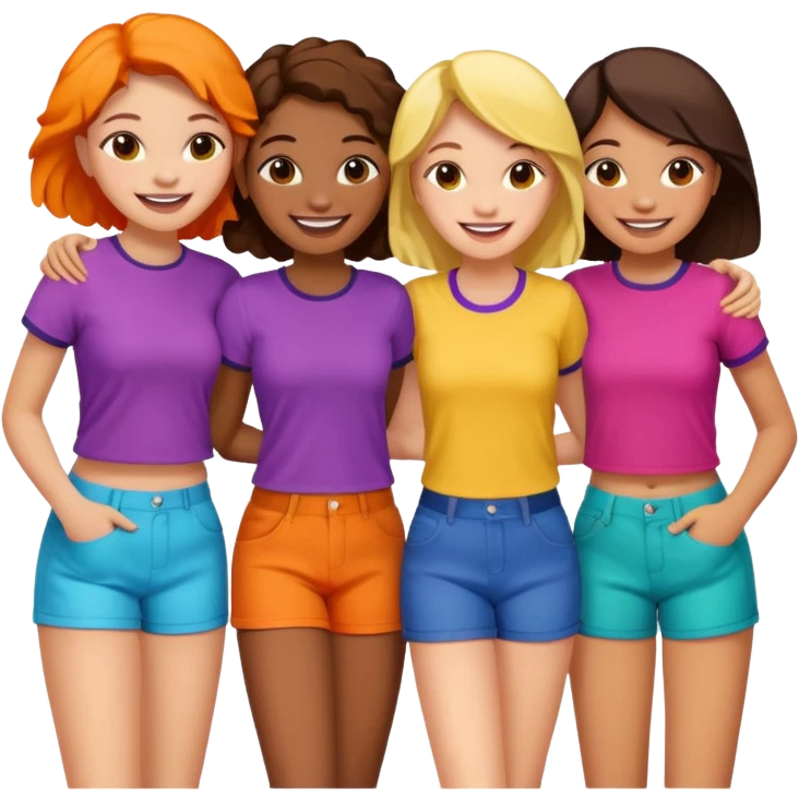 group of teenage girls emoji