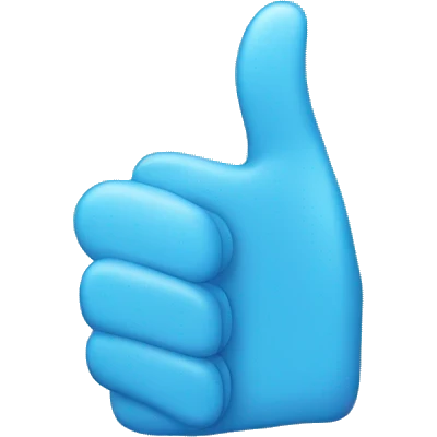 light blue thumbs up emoji