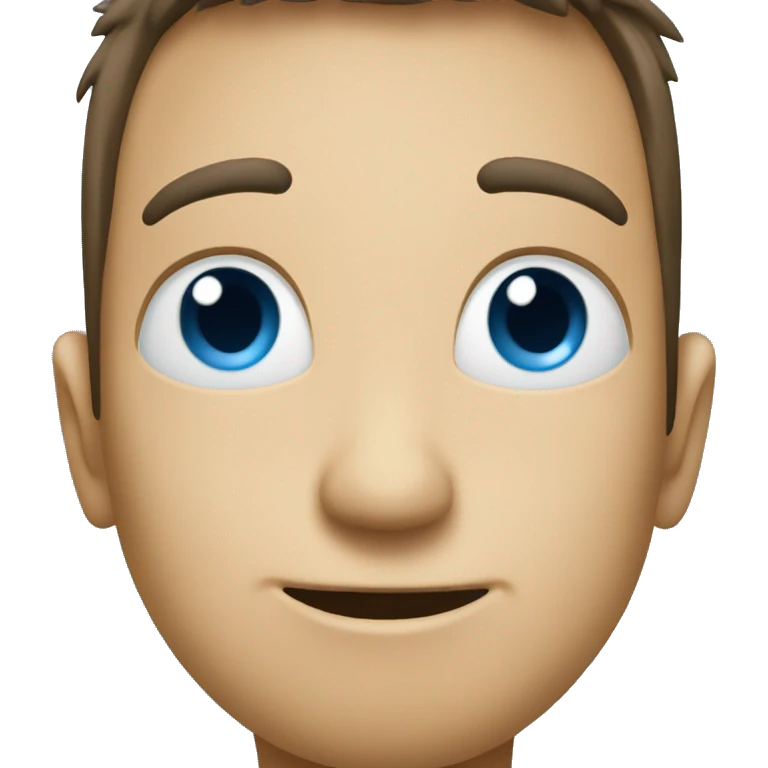 Blue chat bubule emoji happy face  emoji
