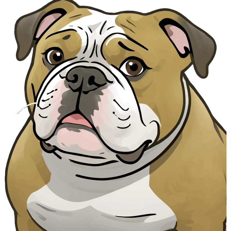 English bulldog  emoji