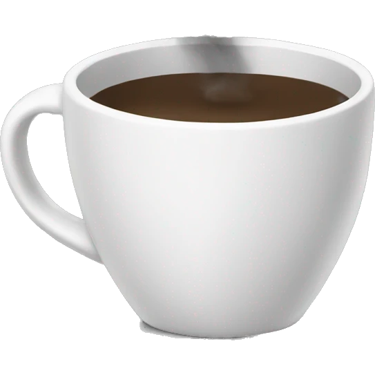 Coffee mug with smoke emoji