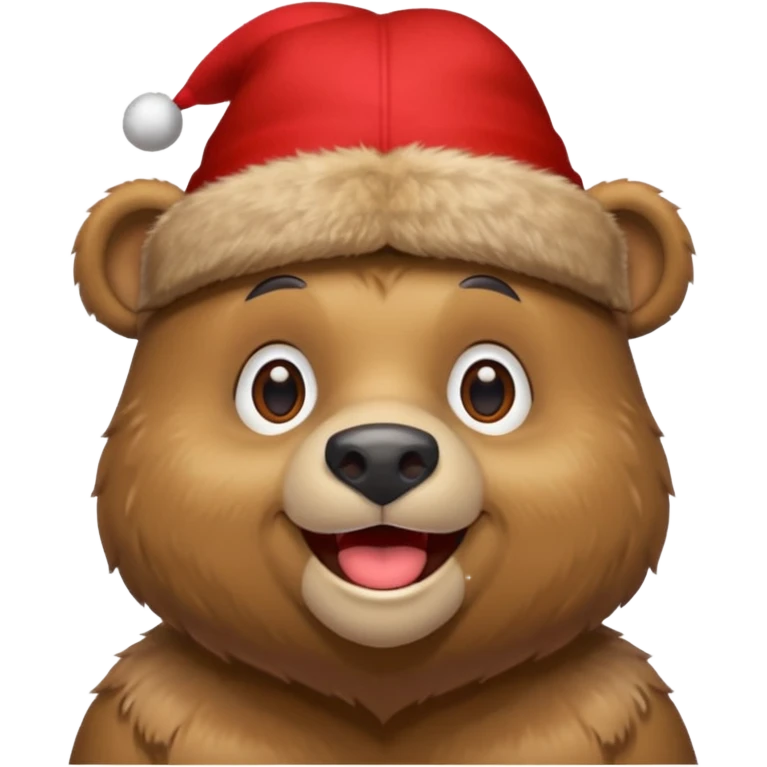 A bear wearing a maga hat emoji