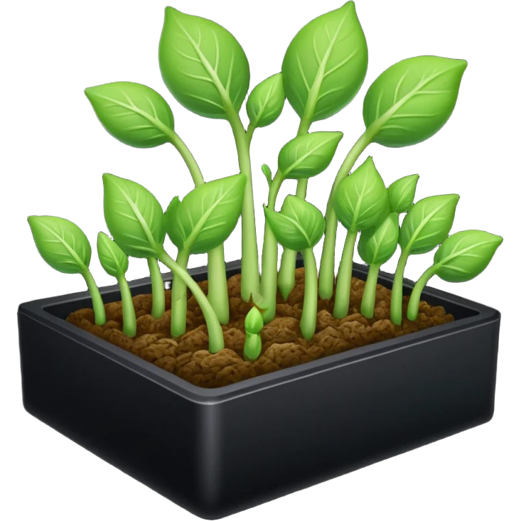aromatic sprouts thin black box emoji