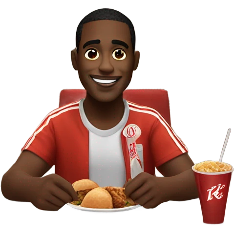 Black man at the local kfc emoji