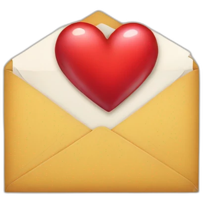 Surprise letter with heart on it  emoji