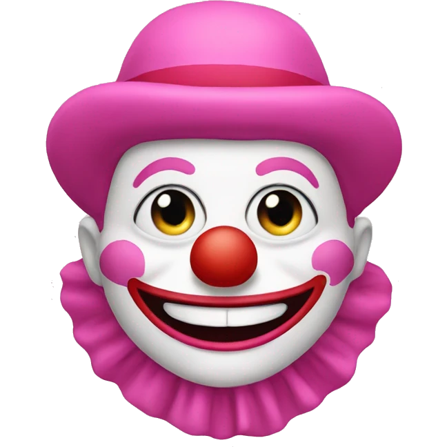 Pink clown emoji