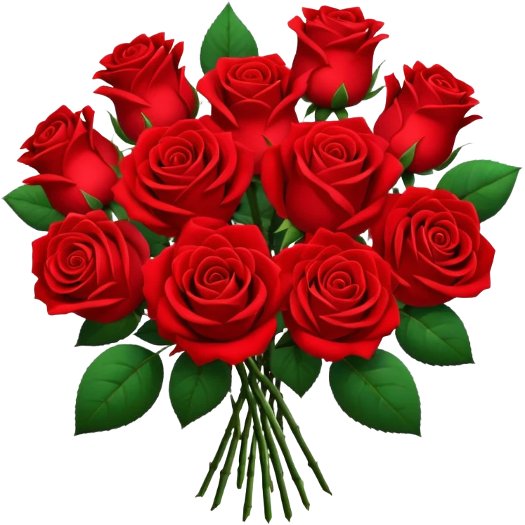 Generate an aesthetic red rose bouquet of a lot of roses emoji