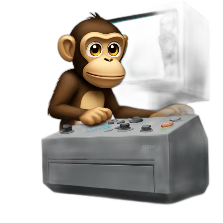 Monkeyplays the console emoji