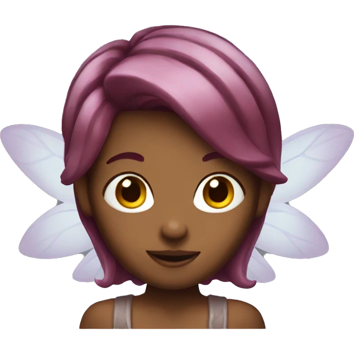 fairy with maroon hair emoji