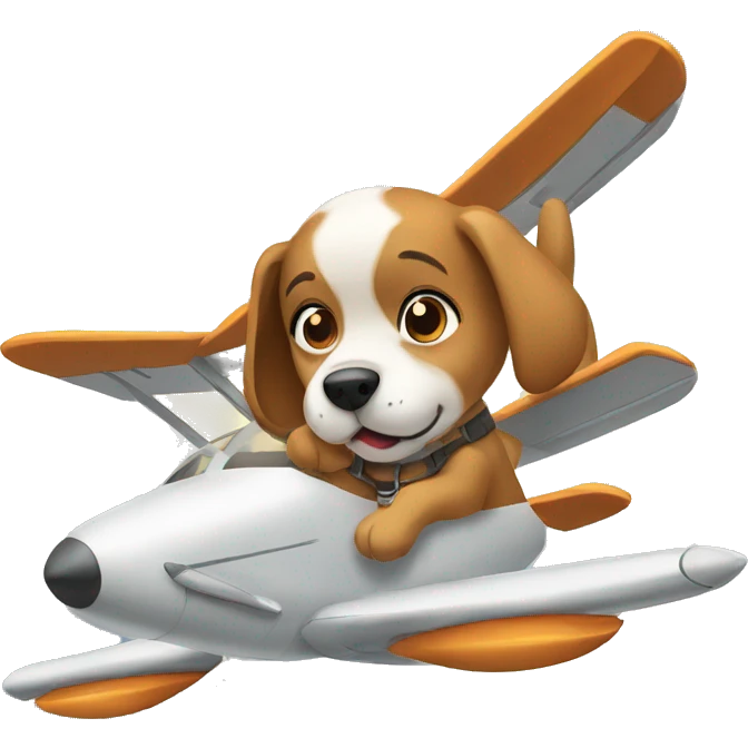 A dog in plane  emoji