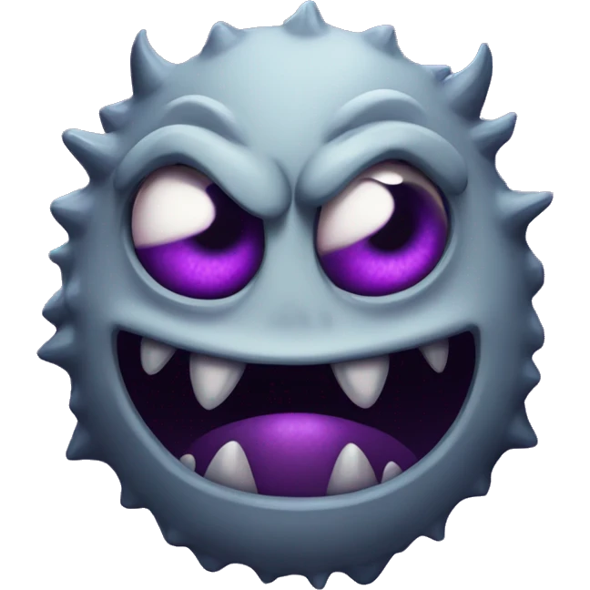 scary monster with purple eyes named the lurker emoji