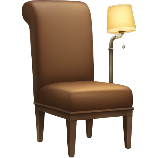a chair with a lamp attached to the top emoji