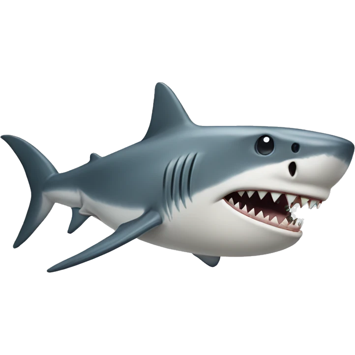 shark with a bone in a mouth emoji