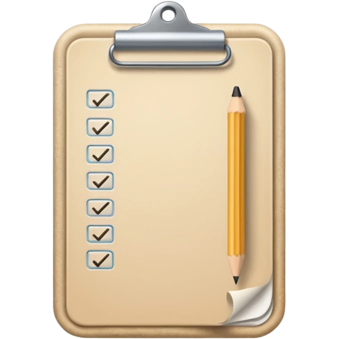 beige to do list without pencil emoji