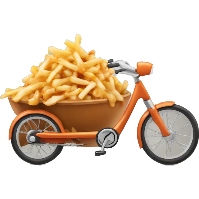 POUTINE sur un velo emoji