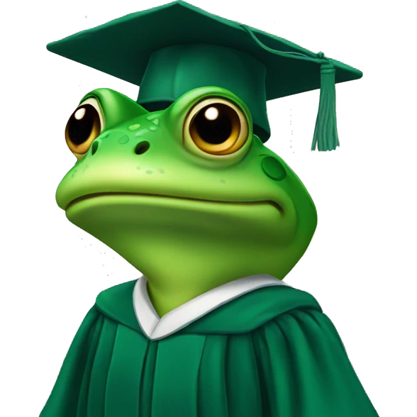 graduate frog emoji