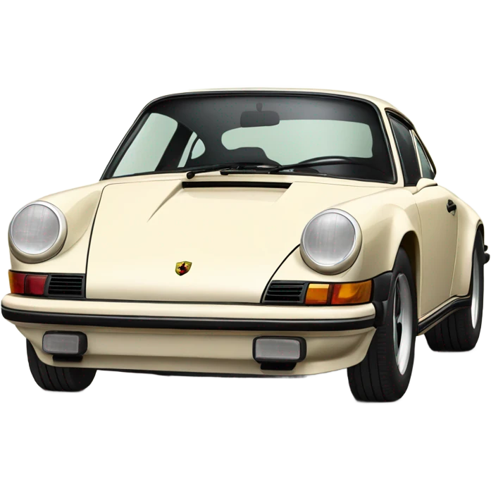 Cream Porsche 911 vintage  emoji