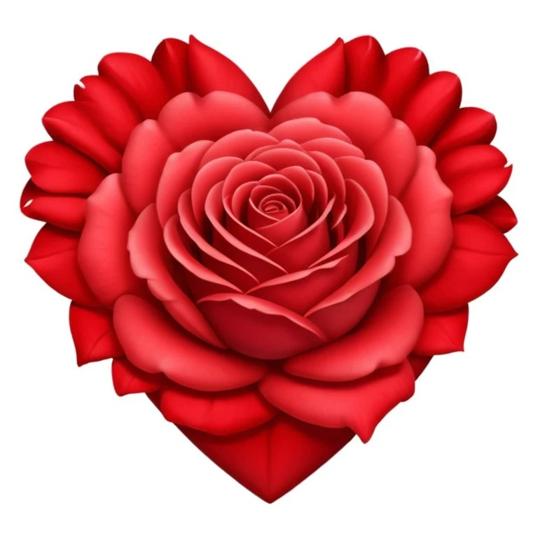 rose flower inside a heart emoji
