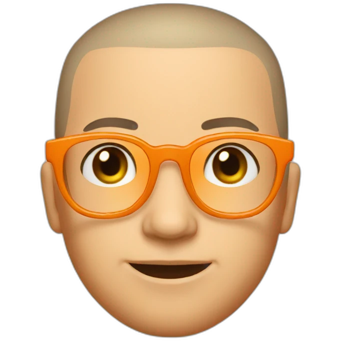 buzz cut orange glasses emoji