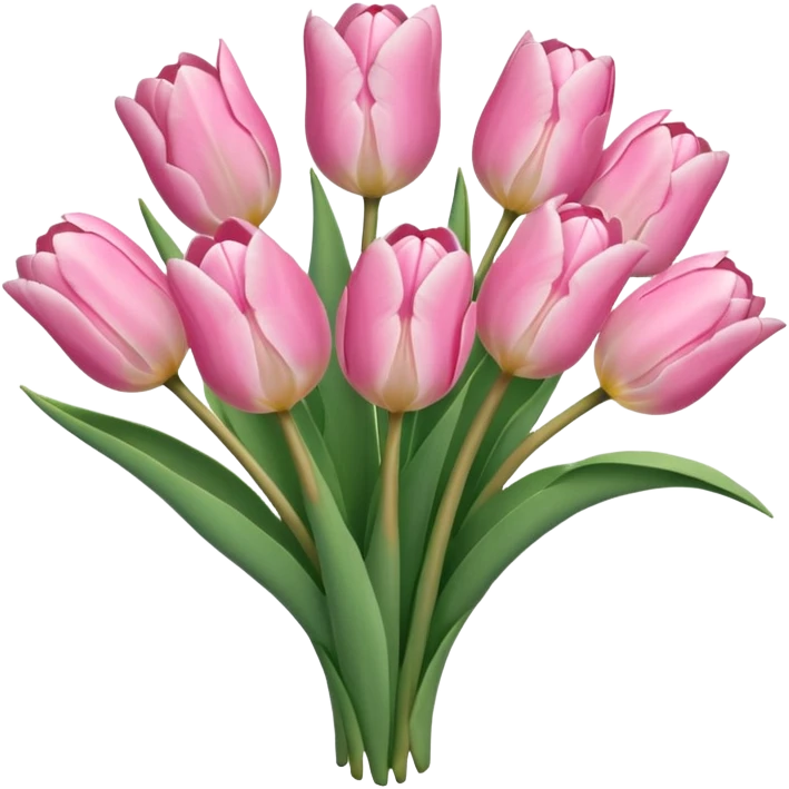 light pink tulip bouquet emoji