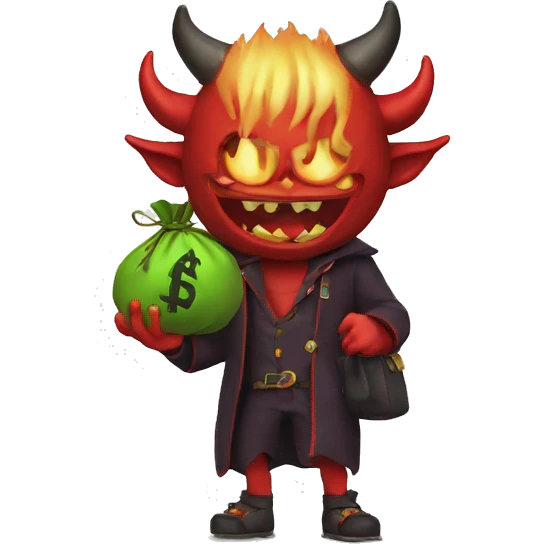 Demon with moneybag emoji