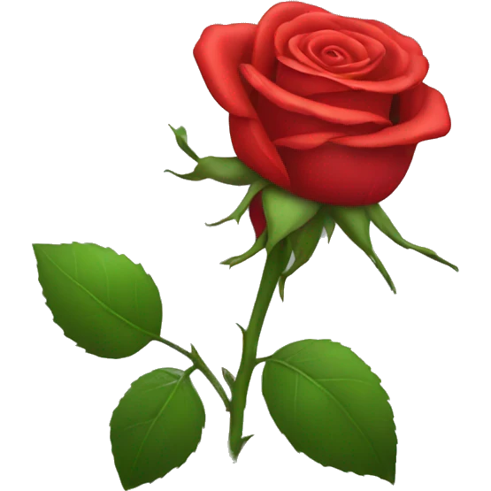Red rose emoji