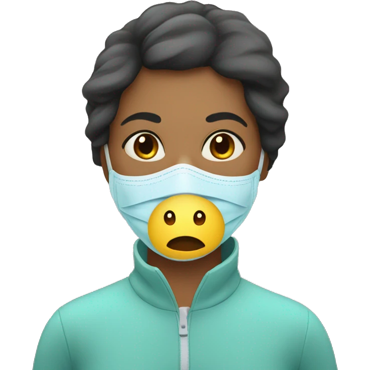 A sick mom have mask  emoji