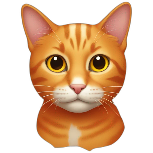 cat all orange emoji