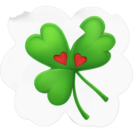 clover whith heart emoji