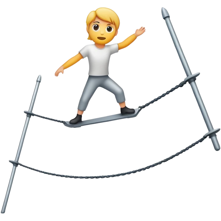 tightrope between two things
 emoji