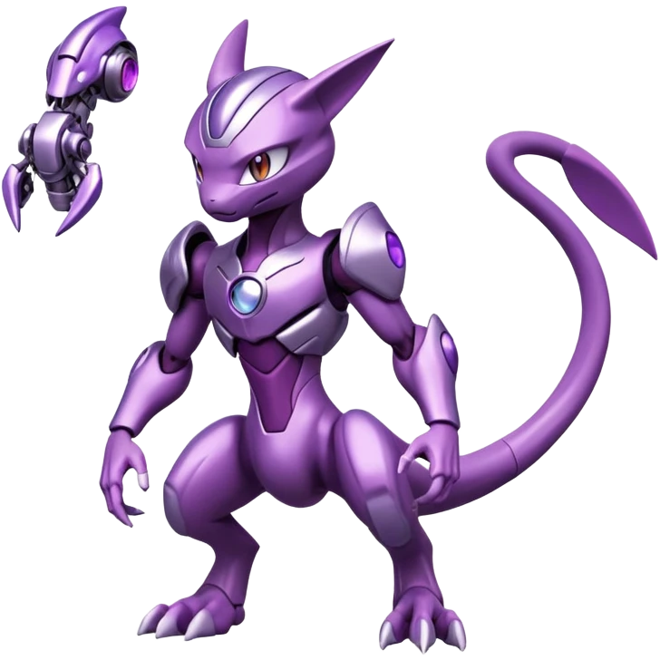 Miraidon-Genesect-Mewtwo-Fakémon-hybrid-creature (full body)  emoji