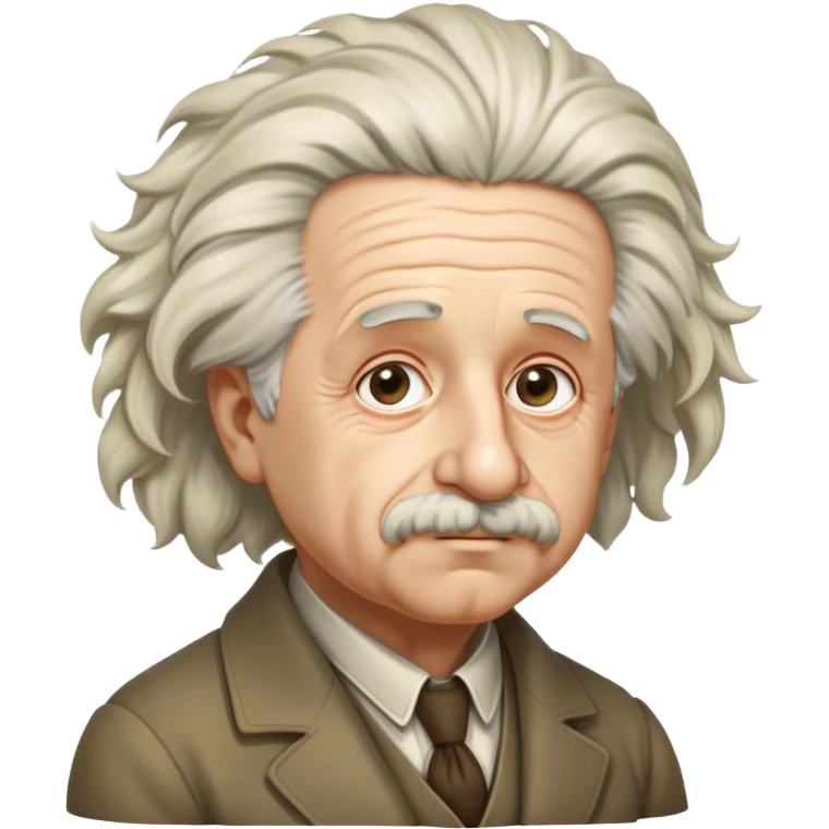 Cinematic Realistic portrait of Albert Einstein, shown as an iconic genius with wild, expressive hair and a gentle, contemplative expression, rendered in detailed period clothing with warm, intellectual lighting emoji