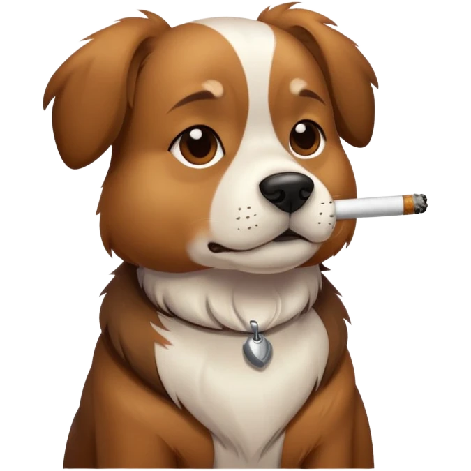 Perro fumando  emoji