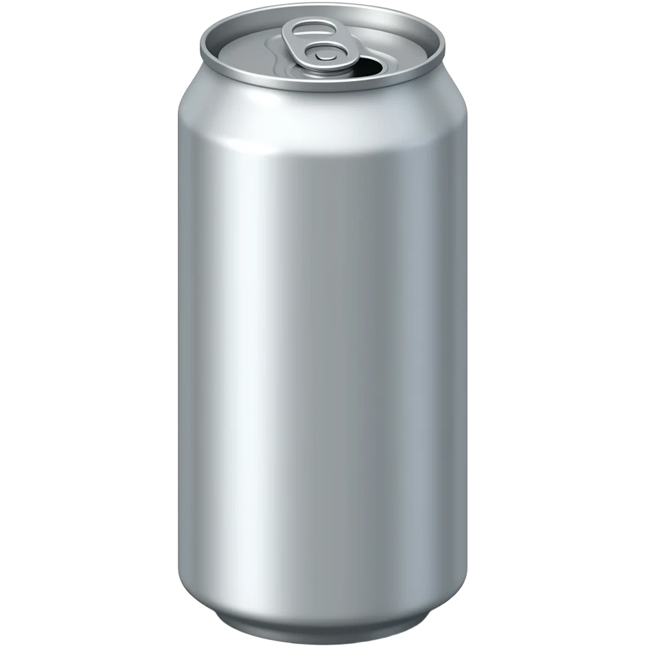 one silver can energy drink long size emoji