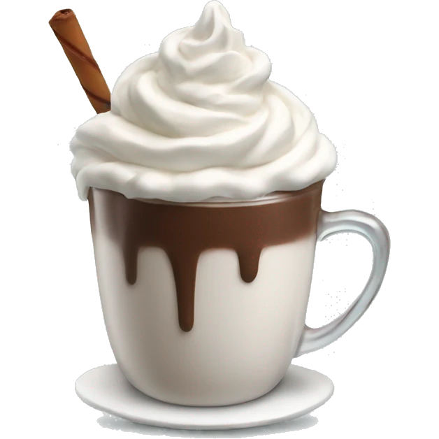Hot chocolate with whip cream  emoji