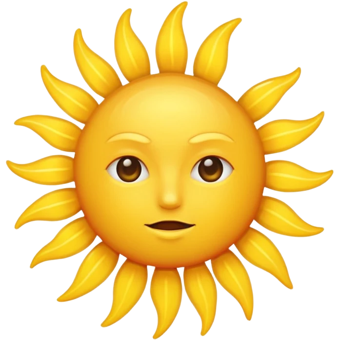 Sun, no face emoji