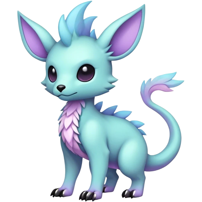 cool colorful dark pastel edgy fantasy animal hybrid Fakemon full body emoji