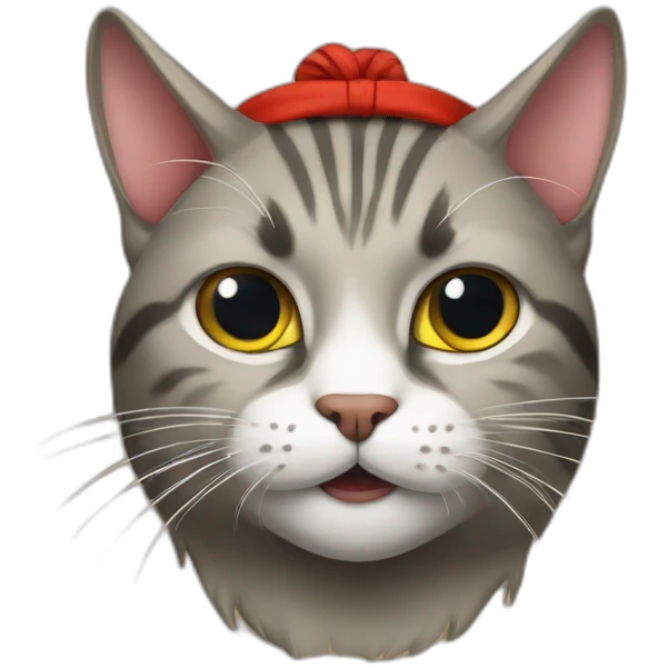 cat with rambo head band emoji
