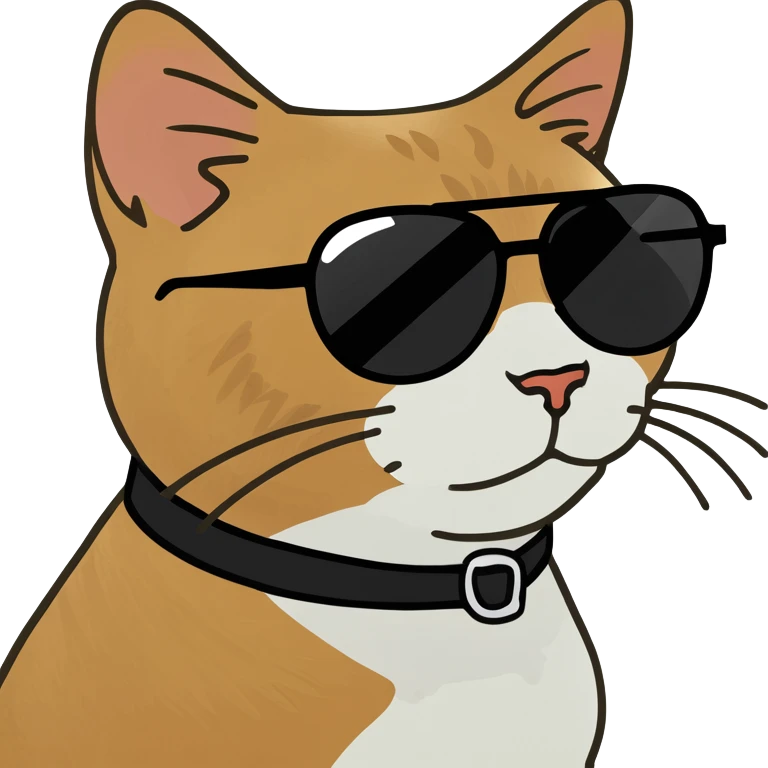 Cat with sunglasses emoji