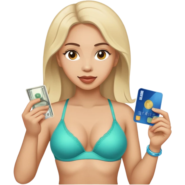 стриптизёрша с цифровым рублем в трусах emoji