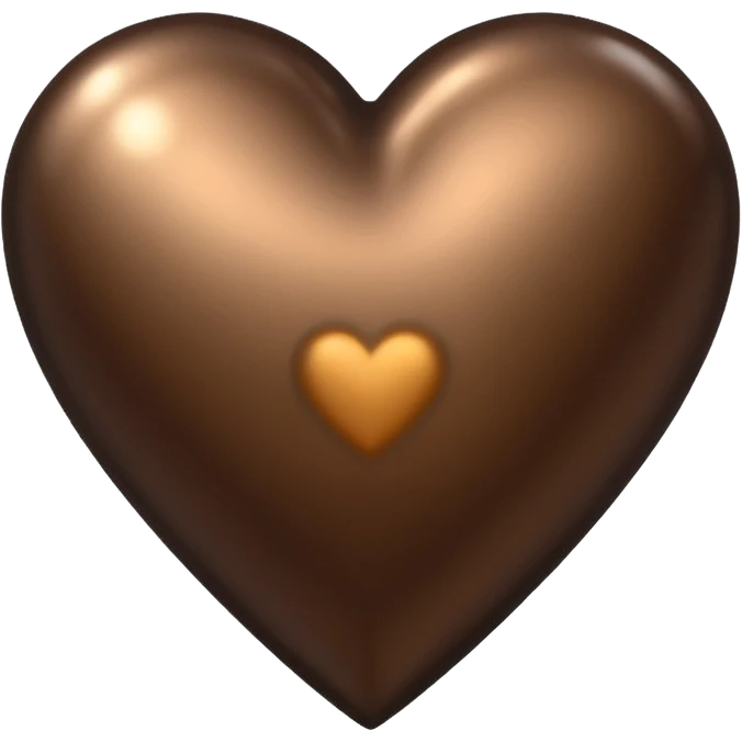 dark brown metallic heart emoji