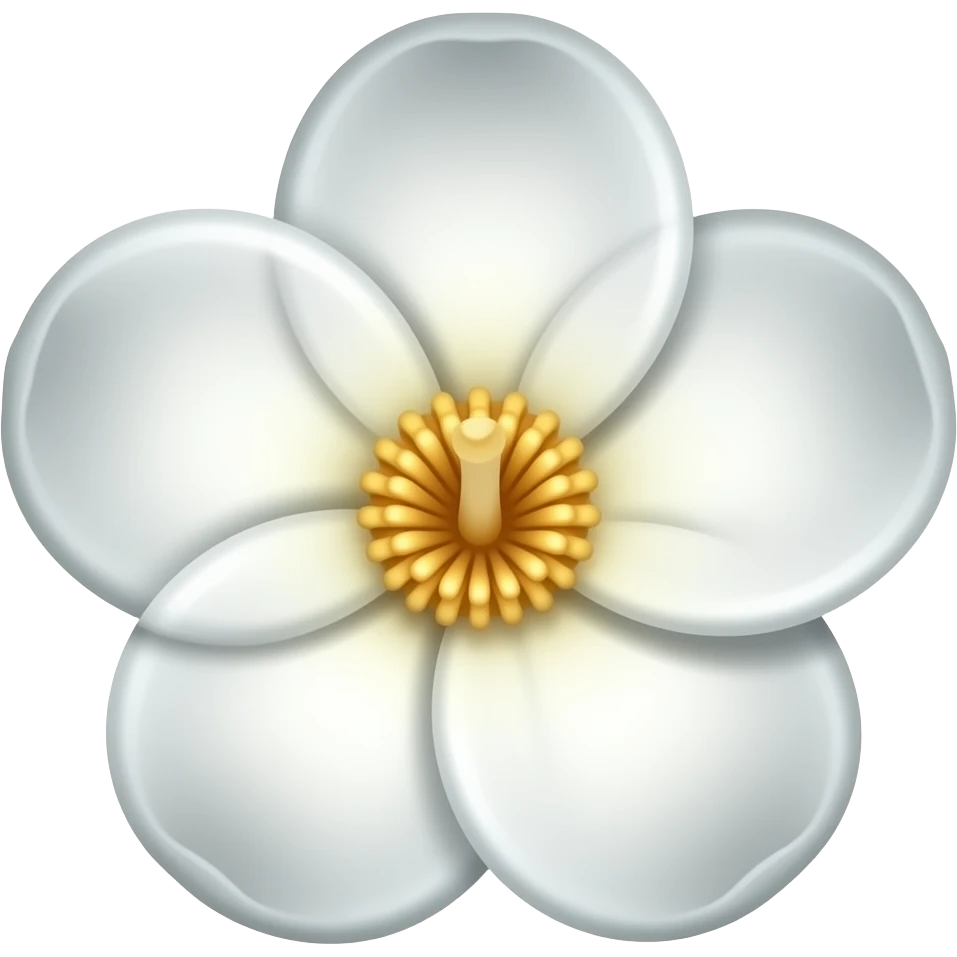 нарисуй цветок груши с лоском и объёмом emoji