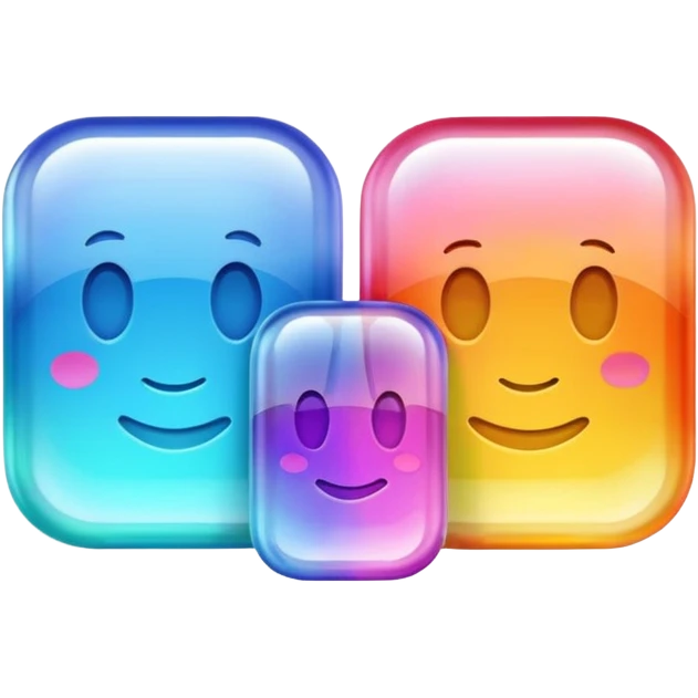 Colorful glass written word “Bestie” emoji