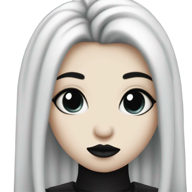 Goth kissy face emoji