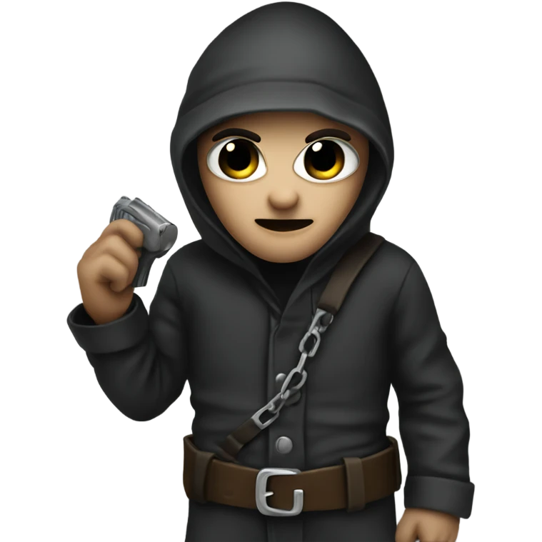 thief dressed as robber emoji